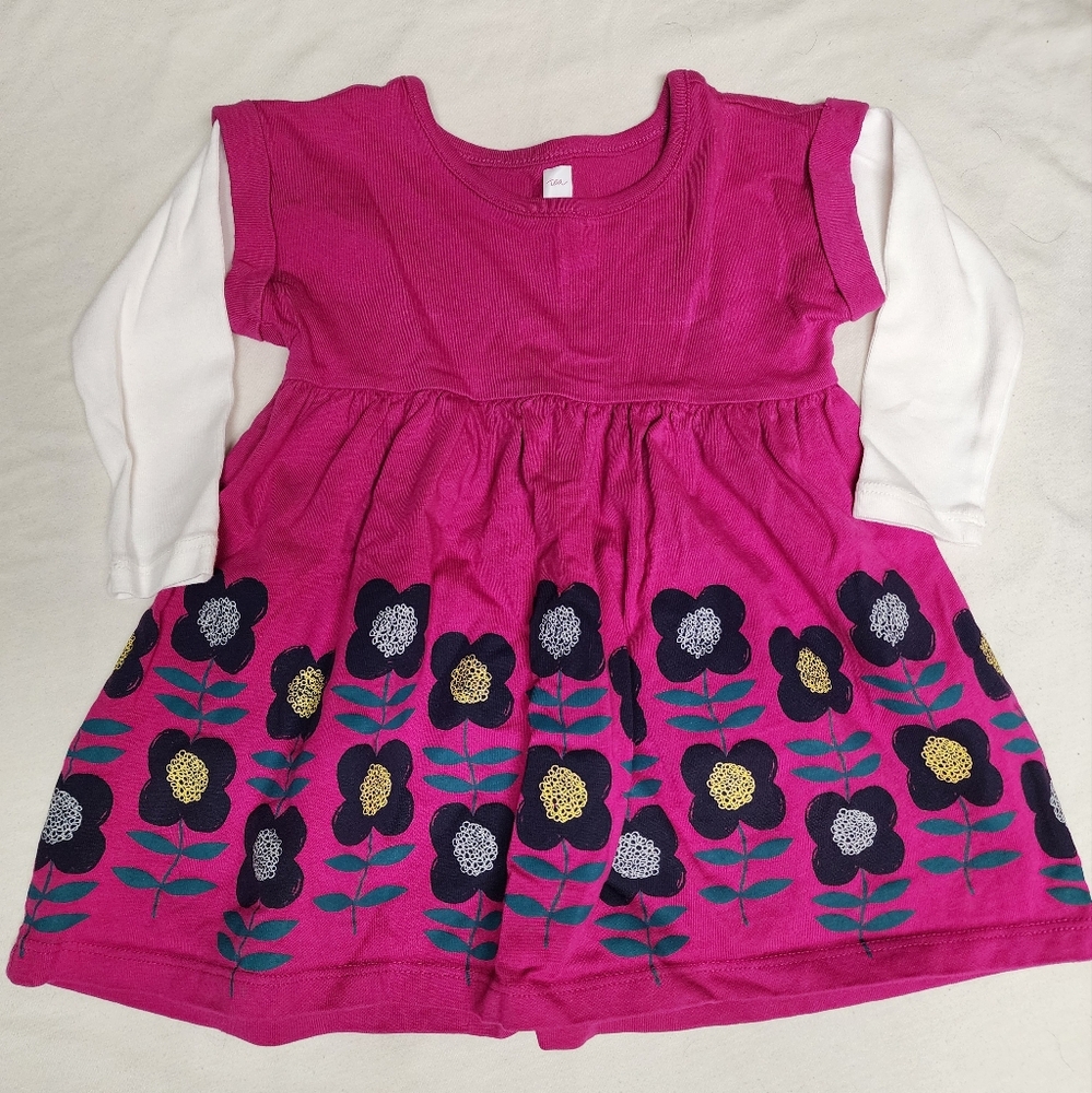 FOR SALLY COPY Tea Collection Girls Long Sleeve Graphic Dress - Picture 2 of 5